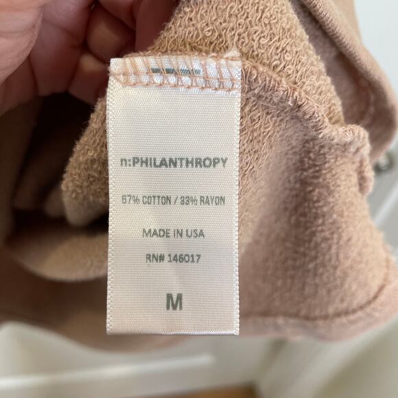 n: philanthropy Barcelona Dress Beige Cut-Outs Mini Cotton Blend NWT M - Picture 6 of 7